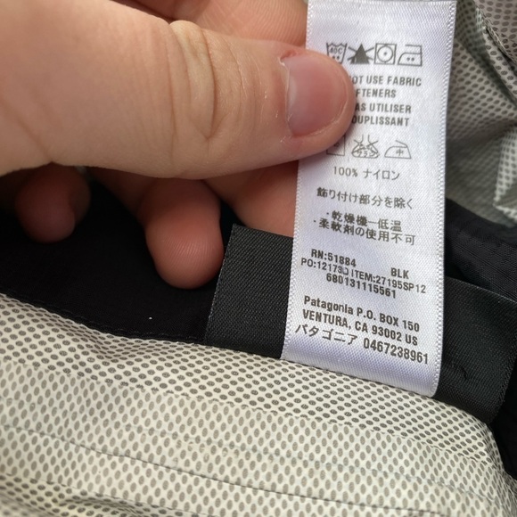 Patagonia Torrent Shell Waterproof Trenchcoat Small Black - Picture 9 of 11